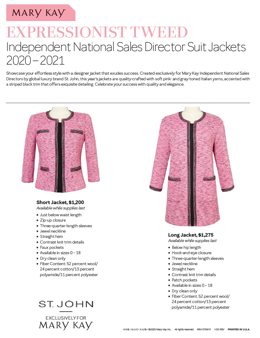 Mary Kay 2020 NSD Suit Prices – Pink Truth